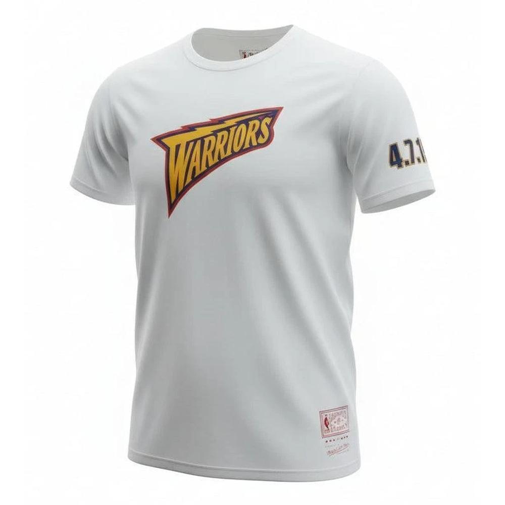 Mens Mitchell Ness Nba Golden State Warriors We Believe Logo 4719 T-Shirt